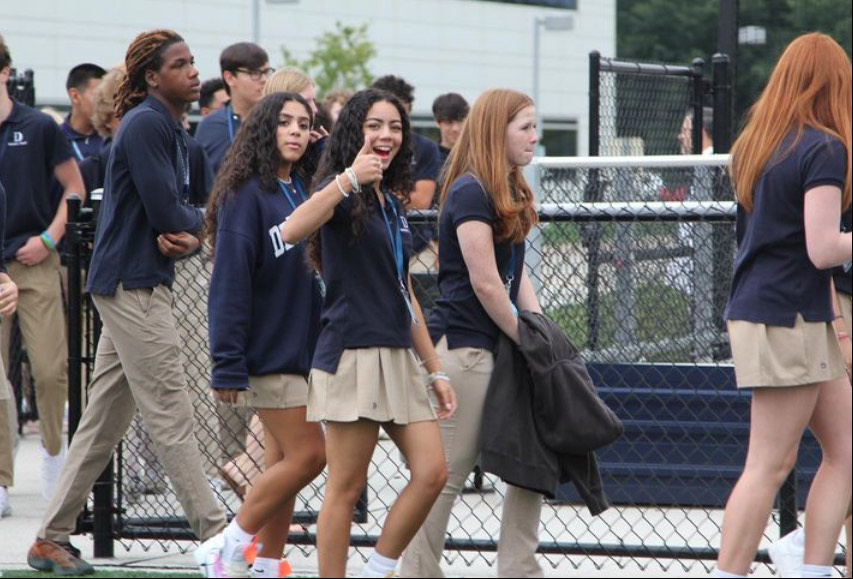 Currently, DePaul Prep students are allowed to wear khaki uniform pants, skirts, or shorts. (Photo courtesy of DePaul Prep.)