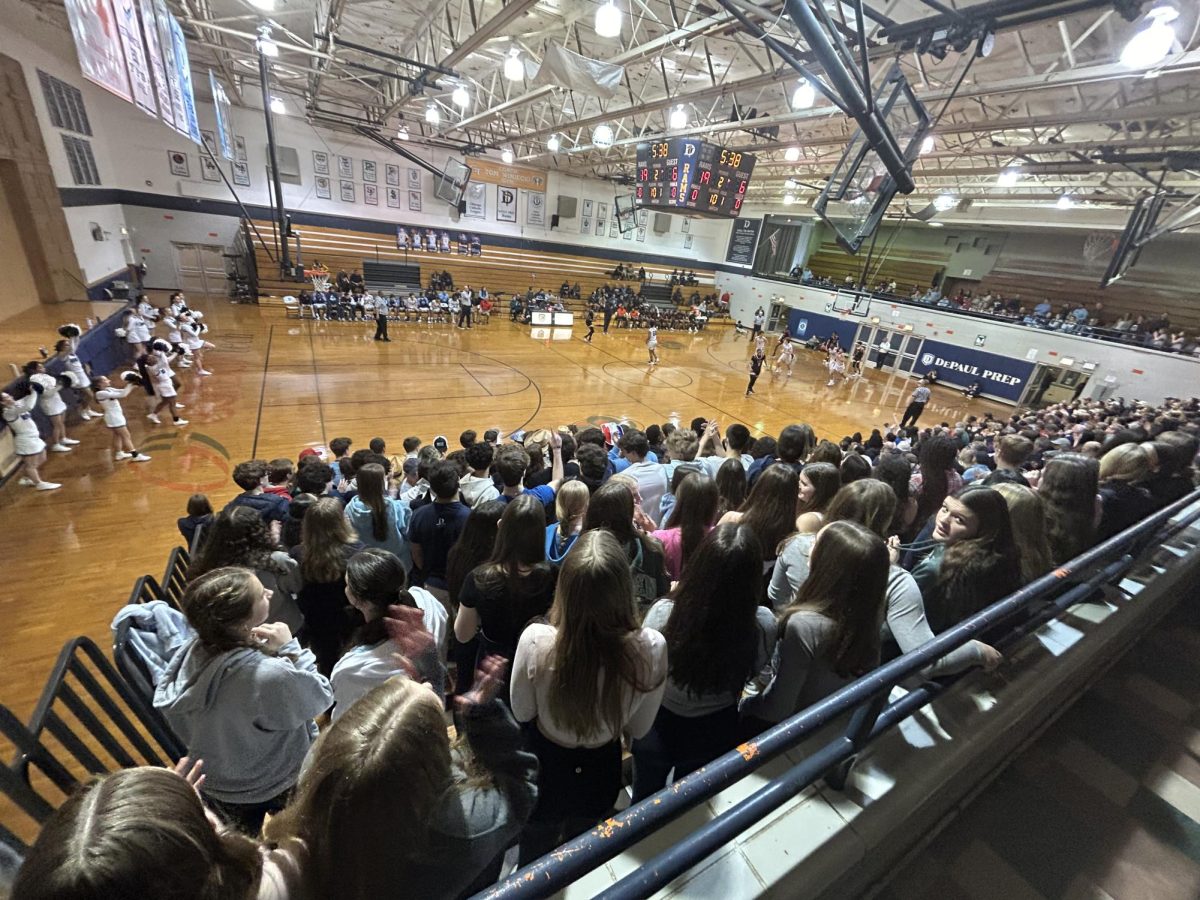 DePaul Prep students pack the stands this basketball season
